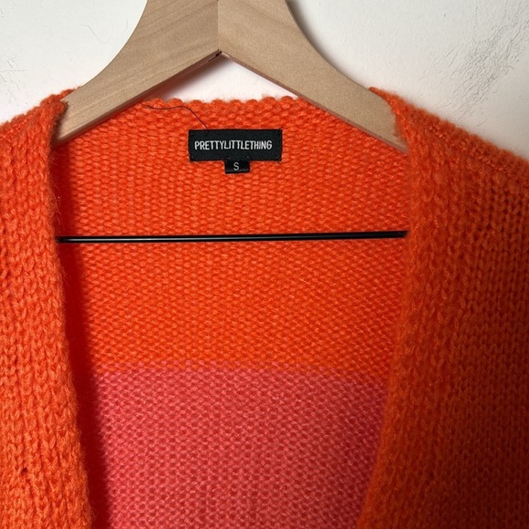 Pretty Little Thing Women Long Oversized Cardigan Sweater Balloon sleeve size S - Picture 3 of 9